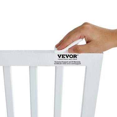 Ворота для собак VEVOR, захист для домашніх тварин, 508 x 610 мм, 4-секційні, розкладні, білі. Захист для сходів та дверних прорізів.