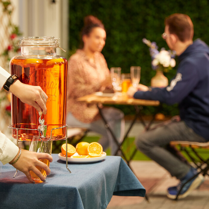 Relaxdays 8-Liter Beverage Dispenser with Stand