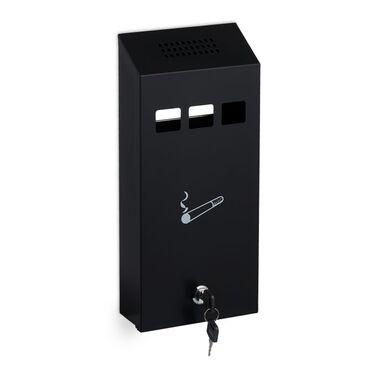 Relaxdays Black Wall-Mounted Cup Holder