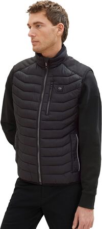 Жилет чоловічий гібридний степеневий TOM TAIOR з коміром, артикул 19168, колір Black (XXL)