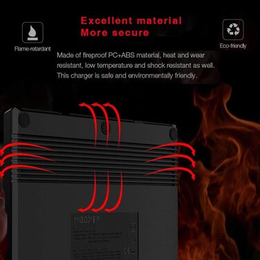 Зарядний пристрій для акумуляторів 18650 MiBOXER, 8 слотів, LCD дисплей, автоматична зарядка Li-Ion, LiFePO4, NI-MH, NI-Cd, AA, AAA, C, 21700, 26650, 13650, 16340, 18350, 18700, RCR123, C8