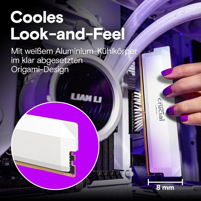 Crucial Pro DDR5 RAM 64GB (2x32GB) 6000MHz CL36, Intel XMP 3.0 / AMD Expo, Чорний - для ігор та ПК