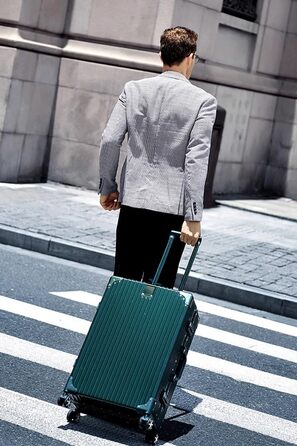 Чемодан-валіза ручної об'єм Yuweijie з алюмінієвим каркасом та полікарбонатом, 55 см, 35 л