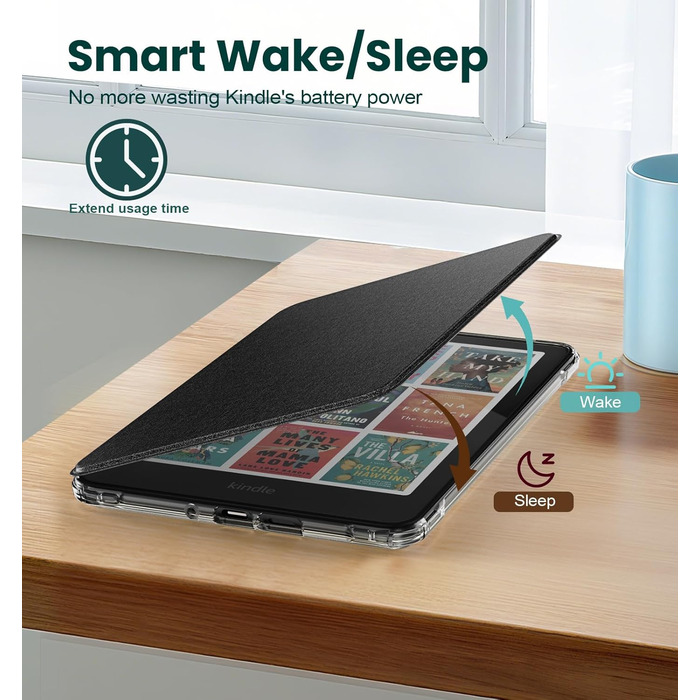 Чохол для Kindle Paperwhite 12 (2024) та Kindle Colorsoft (2024/2025) MoKo, Denim, Чорний, Магнітний, з авто-вимкненням
