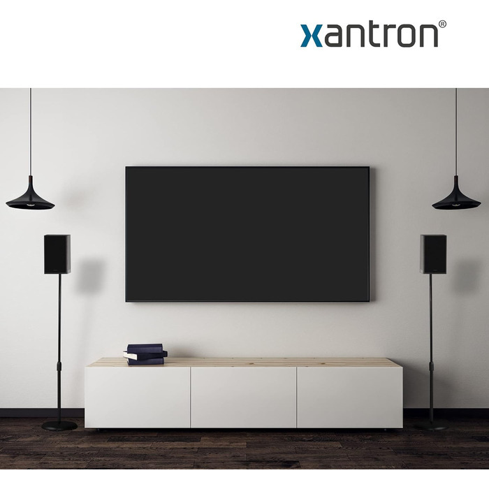 Підставка для колонок Xantron® ECO-SS05: регульована висота до 103 см, з антиковзким покриттям та прихованою прокладкою кабелю, комплект з кріпленням