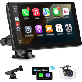 9-дюймовий CarPlay дисплей з сенсорним екраном, бездротовий Android Auto, GPS, Bluetooth, AUX/FM для авто