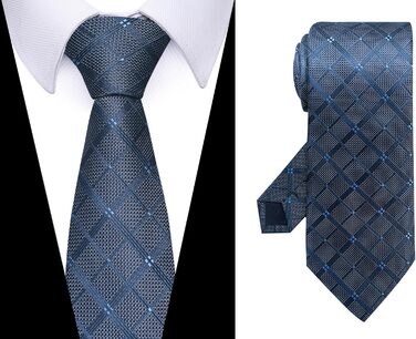 Набір краваток для чоловіків, ткані, жаккард, 6 шт. (чорний, зелений, синій, червоний, золотий, срібний, фіолетовий)