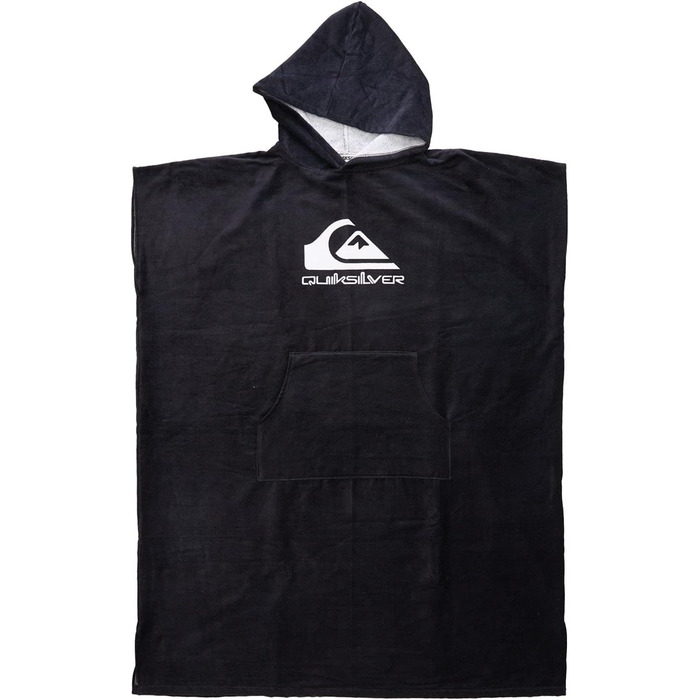 Чоловічий серф-пончо рушник Quiksilver, чорний, худі для пляжу