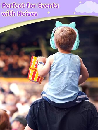 Навушники захисні дитячі Dr.meter SNR 32dB, зелені - для аутистів, концертів, авіашоу