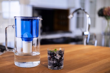 Скляний фільтр-кувшин Wessper D2 BOROSILICATE 3л, синій + 4 фільтри