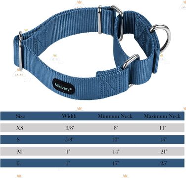 Нашийник для собак Mikivery Marraht з металевим декором, для малих, середніх та великих собак, чорний, розмір M (35.5-53 см)