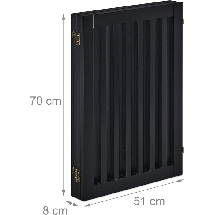 Захисний забірчик для собак Relaxdays, 70 x 154 см, розкладний, з ніжками, чорний (4 панелі)