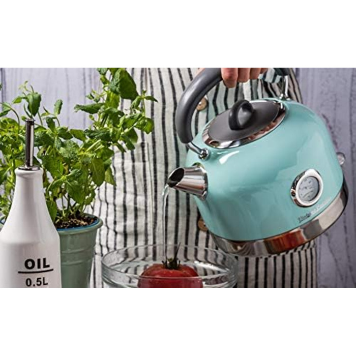 Електричний чайник Vintage Cuisine з термометром (м'ятний колір)