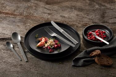 ZWILLING 1027162 Minimal Cutlery Set, 68-Piece, for 12 People, 18/10 Stainless Steel, Vintage-Style Dinner Cutlery, Hammered, Dishwasher-Safe, Silver