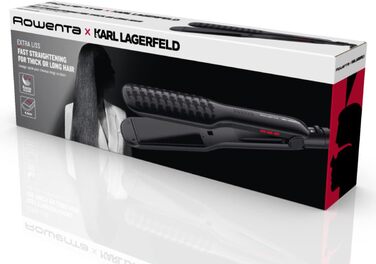 Випрямляч для волосся Rowenta x Karl Lagerfeld SF411L Extra Liss з керамічним покриттям, чорний
