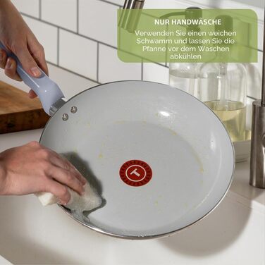 Набір керамічного посуду T-fal Refresh Antihaft, 20 предметів, Moon Grey: каструлі, сковорідки, гриль-сковорода, сотейник, кокотниця та кухонне приладдя, термостійкий до 100°C
