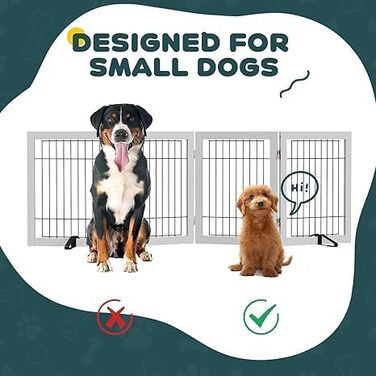 Бамбукове перегородка для тварин Semiocthome з 2 стійками, 61 см, 2 панелі. Безпечний загороджувальний забір для собак та котів, для дому та сходів.