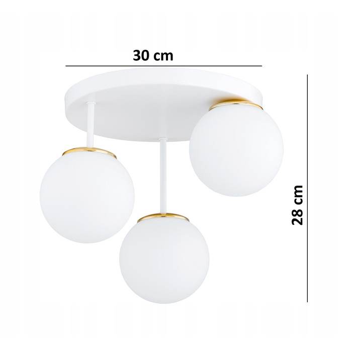 Підвісна лампа Elko-Lighting White Milo — 3 точки освітлення, цоколь E27