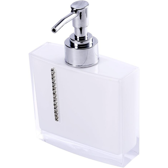 5-Piece Bathroom Accessories Set includes emulsion bottle, toothbrush holder, 2 rinsing cups, soap dish, plastic gift bath set, white