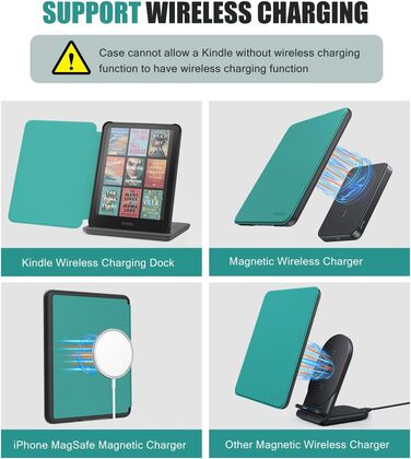 Чохол для Kindle Paperwhite 2024 (12-го покоління) та Kindle Colorsoft Signature Edition 2024 MoKo, Denim Green, з авто-ввімкненням/вимиканням