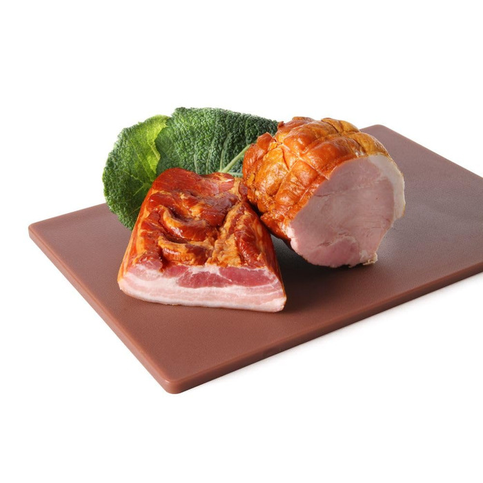 HENDI Cutting Boards, HACCP Compliant, Reversible, for Roasts, 600x400x(H)18mm, HDPE 500 Plastic, Brown