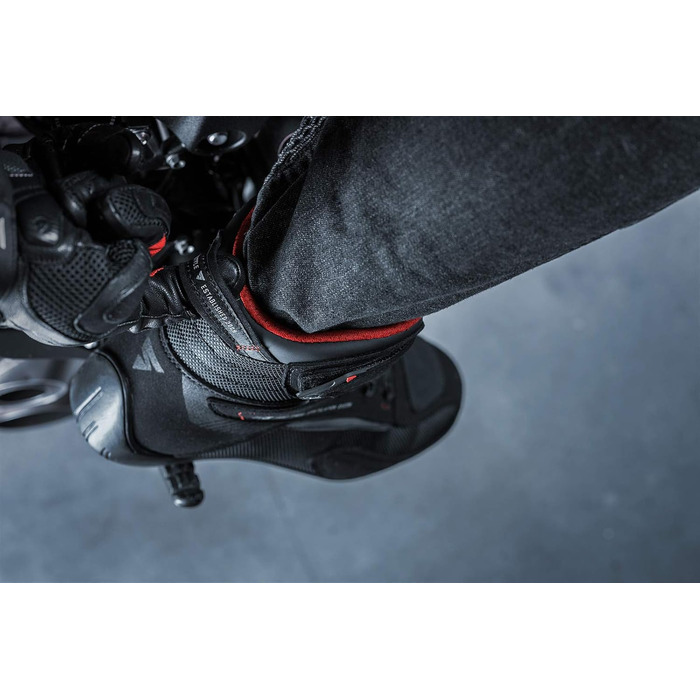 Мотоциклетні черевики SHIMA EXO для чоловіків з шкіри, застібка ATOP, захист, підошва з антиковзанням, підтримка щиколотки, чорні, 44 (43 EU)