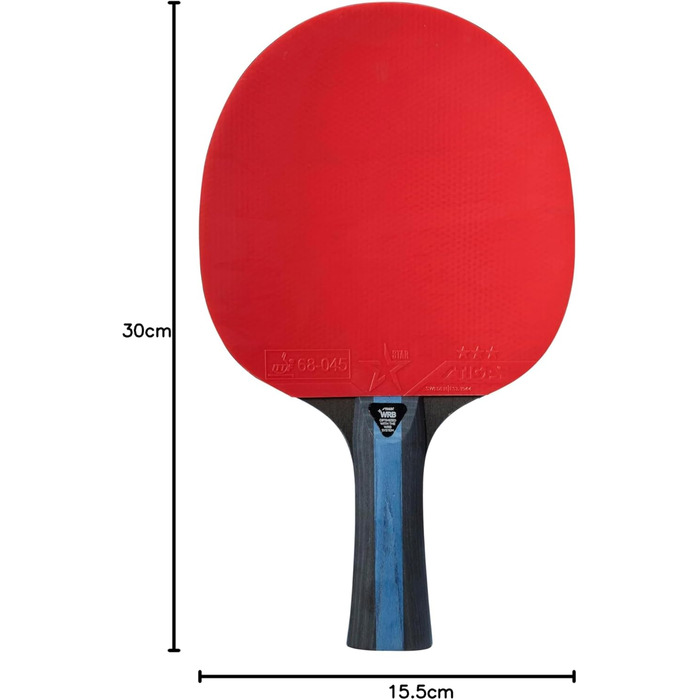 Набір для пінг-понгу STIGA Future для атакувальних гравців - 3 зірки - 5-шарове дерево, сертифіковані накладки STAR 3, технологія WRB - контроль, обертання та швидкість для точної гри