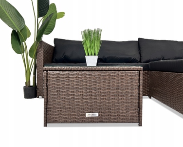 Комплект садових меблів з техноротанга Just Relax, коричневий, 2 предмети