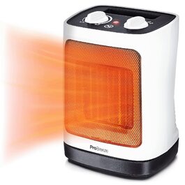 Керамічний обігрівач Pro Breeze 2000W з термостатом та осциляцією 60°, електричний конвектор з захистом від перегріву та перекидання, білий