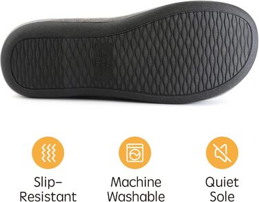 Чоловічі домашні тапочки RockDove з підкладкою з Sherpa та піною Memory Foam, 43.5 EU, темно-сірий