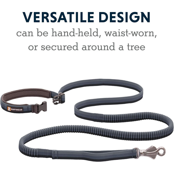 Leine Ruffwear Roamer для бігу, велосипеда та піших прогулянок, сірий граніт, великий розмір (7.3-11ft)
