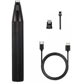 Електрична машинка для стрижки тварин з LED-підсвіткою, бездротова, USB, для собак, котів, догляду за лапами, обличчям, тілом, чорна