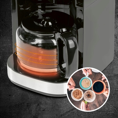 Кавоварка Barista чорна, 1,5 л, з автоматичним ввімкненням