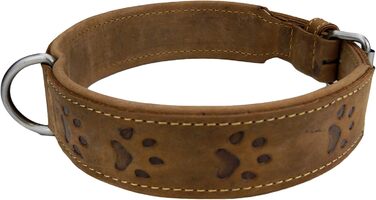 Greenburry В'язаний ошийник для собак з натуральної шкіри, 60 см, L