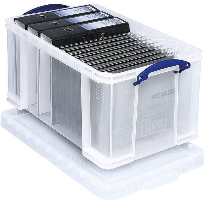 Пластикова прозора коробка для зберігання Really Useful Box 48 літрів, 402x315x610 мм, поліпропілен