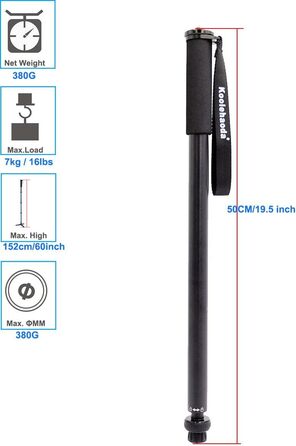 Штатив Koolehaoda з вуглецевого волокна, 6-секційний, портативний, компактний, максимальне навантаження 10 кг – MP286C (KQ-2504)