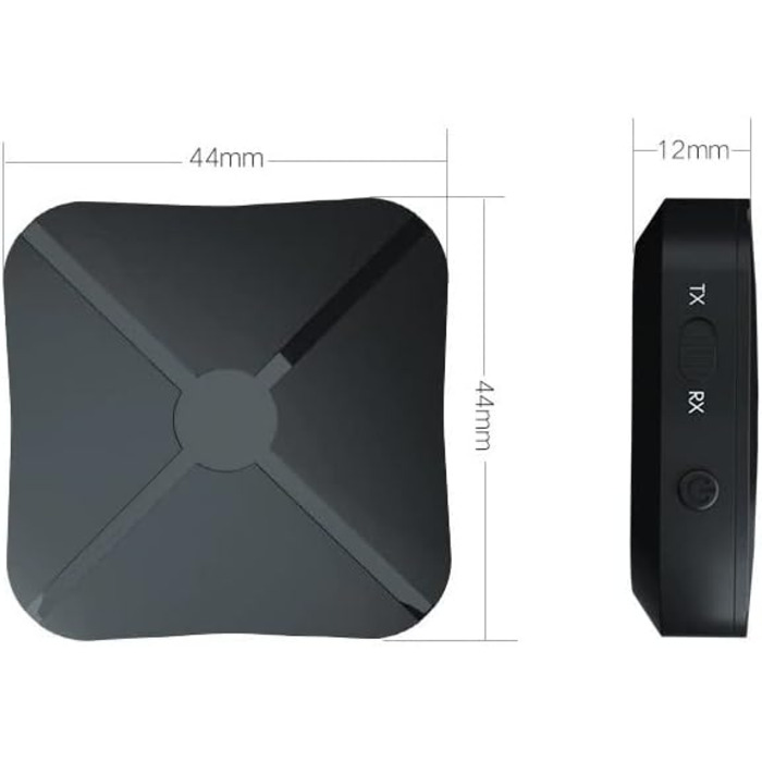 Передавач аудіо Retoo 2-в-1 Bluetooth адаптер з кабелями Aux 3.5mm та RCA, передавач/приймач, бездротовий, для авто, TV, стерео, HiFi, колонки, навушники, низька затримка