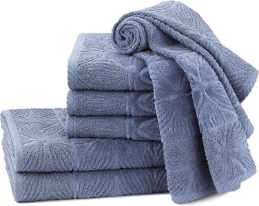 Набір рушників my cocooning Agatha, 4 шт, сині, 100% бавовна, 50x90 см