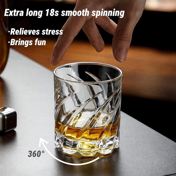 Набір віскі для чоловіків: шейкер з декомпресією, 2 склянки віскі, 8 кубиків льоду з нержавіючої сталі - подарунок для чоловіків, тата, брата, батька