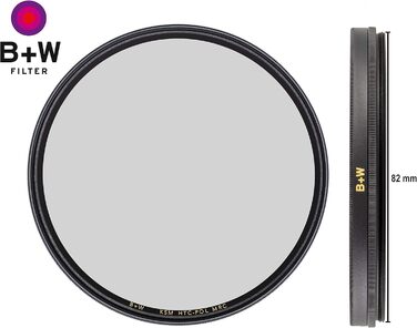 Поляризаційний фільтр B+W Zirkularer Käsemann (82mm) - професійний, багатошарове покриття MRC, F-Pro