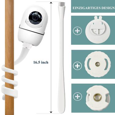 Тримач для дитячого монітора EYSAFT: сумісний з Hellobaby HB40/HB6250/HB6339/HB65/HB66, Blemil BL9052, Nooie IPC100, TakTark BM811/VB801/VB802 (16.5 дюймів)