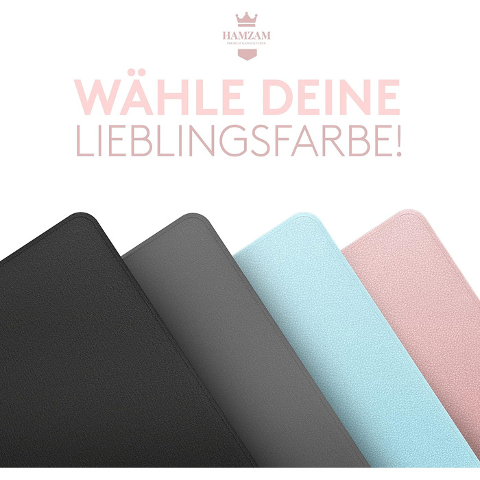 Килимок на стіл HAMZAM з екошкіри 90x40 см - преміум якість, з інтегрованим ковриком для миші (Рожевий)