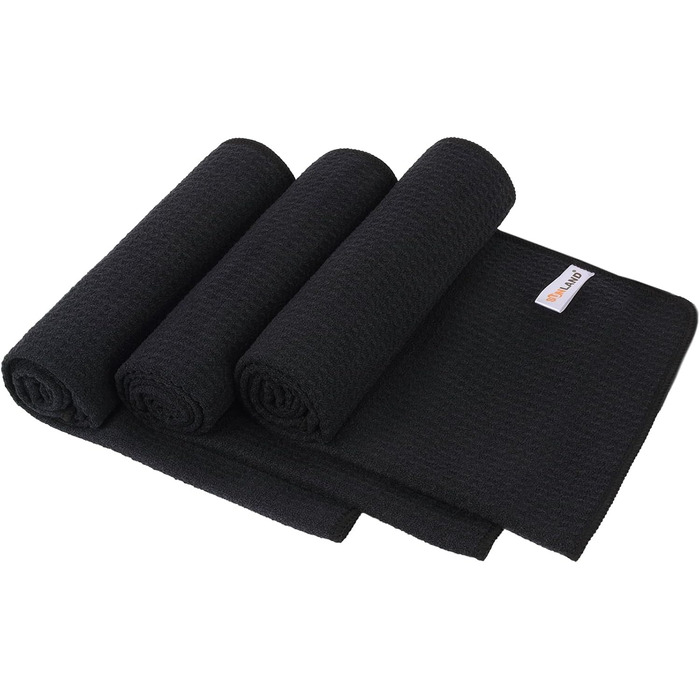 Рушник мікрофібра Sunland: спортивний, для подорожей, 40x80 см, чорний, швидковисихаючий