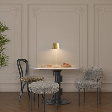 LED настільна лампа K-Bright з регулюванням яскравості, акумуляторна, бездротова, 3000K/4000K/6000K, 3 колірні температури, USB-C, IP54, чорна, 1 шт.
