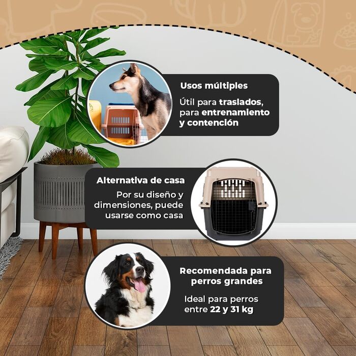 Кіньчата Trixie VARI Kennel V, 81 см, чорний/бежевий