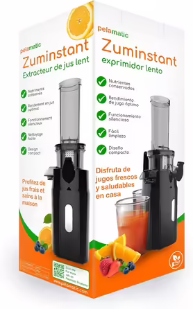 Компактна електрична соковижималка Zuminstant (Slow Juicer) для холодного віджиму, багата на поживні речовини, без піни, для свіжих овочів і фруктів, для маленької кухні