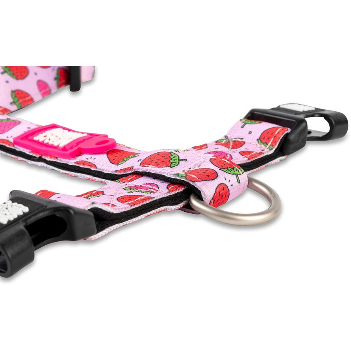 Нашийник для собак Ax & Olly H-For Ultrabequees з неопрену, середнього розміру, з підкладкою, безпечний та ультралегкий, колір: Полуничний сон (L)