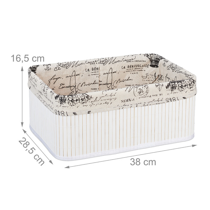 Bamboo Storage Basket with Print