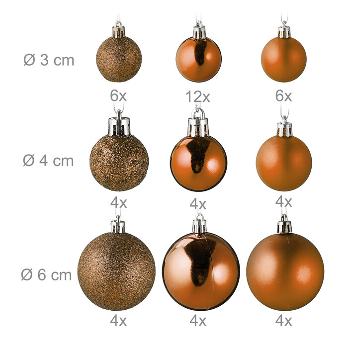 Relaxdays Set of 100 Christmas Baubles