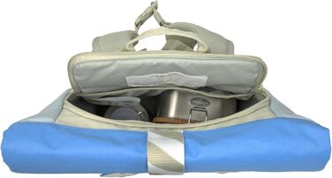 Дитячий рюкзак LÄSSIG з нагрудним ременем, 12 літрів, водонепроникний, Rolltop, зелений/блакитний